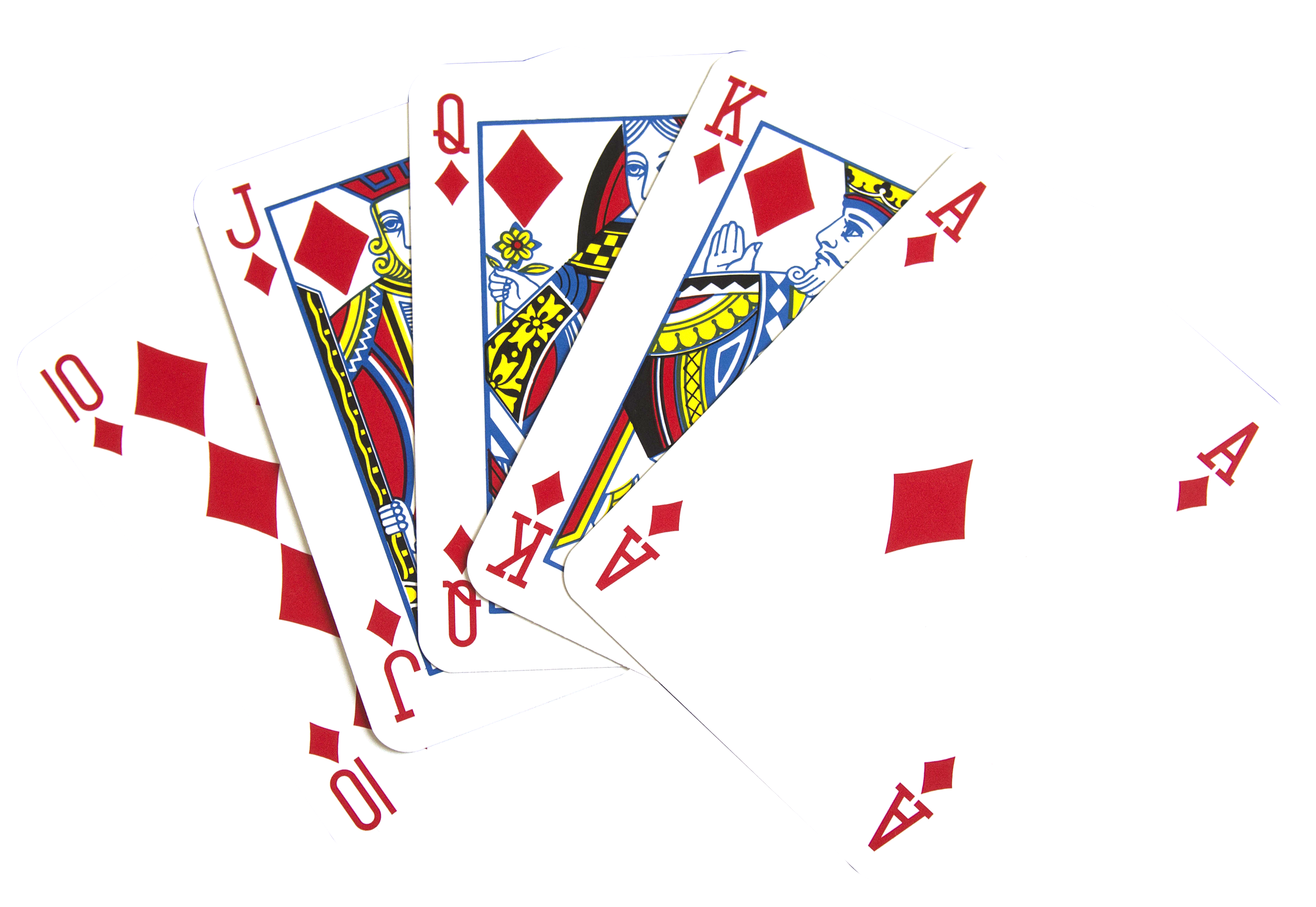 Royal Flush Diamonds Playing Cards