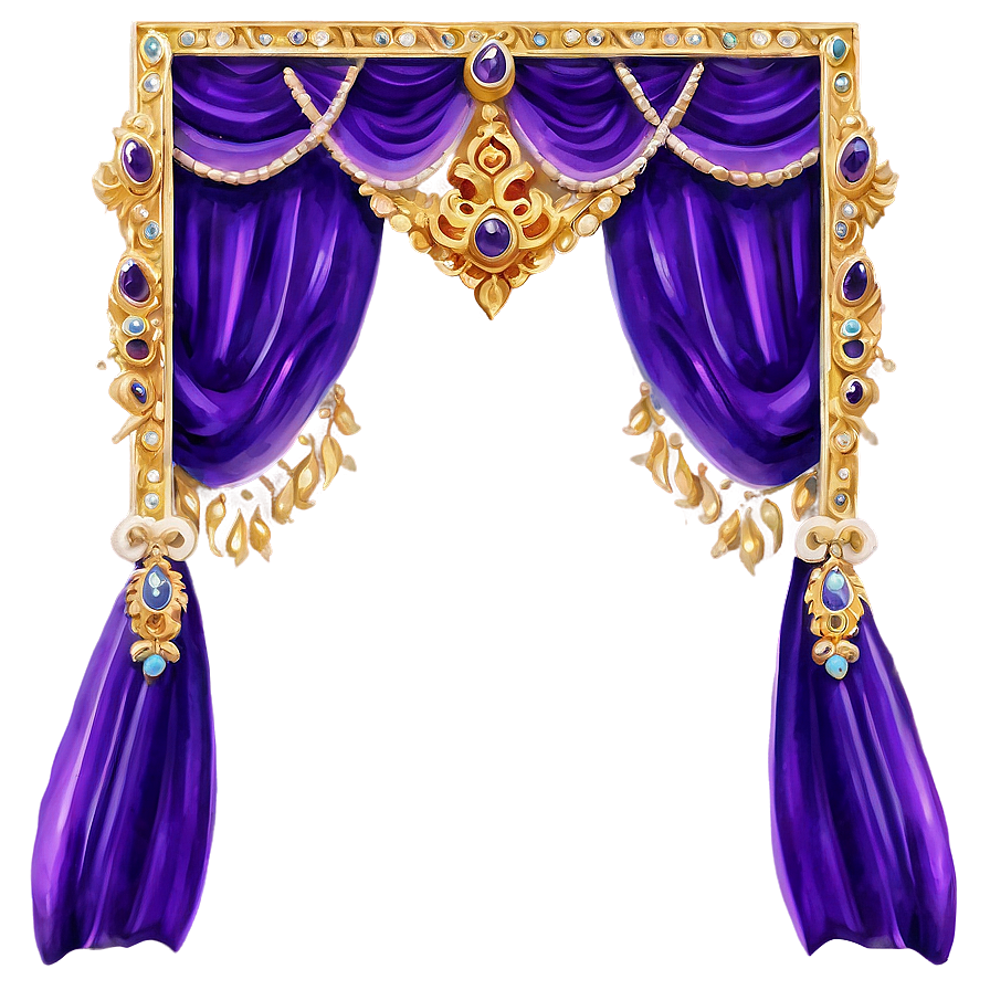 Royal Purple Velvet Border Png 06262024