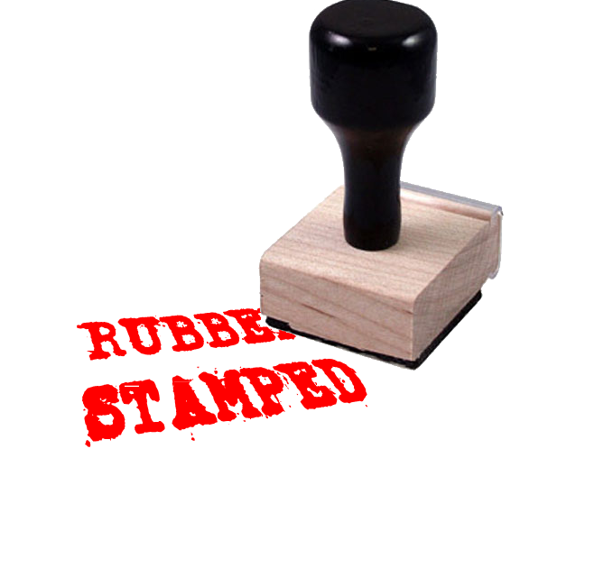 Rubber Stamp Red Ink Imprint