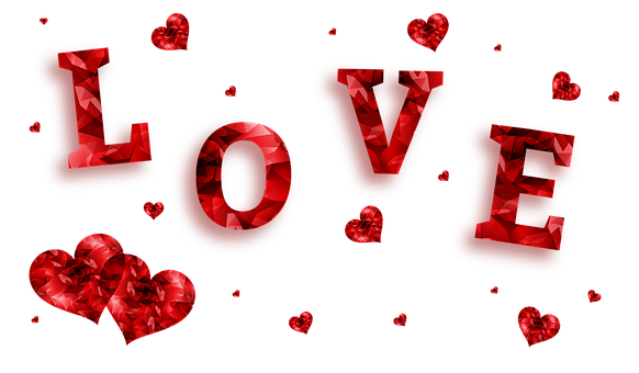 Ruby Love Hearts Graphic