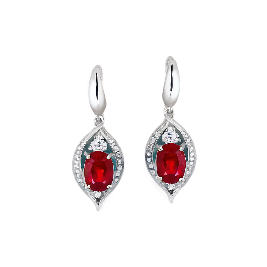 Ruby Red Earring Png Eye