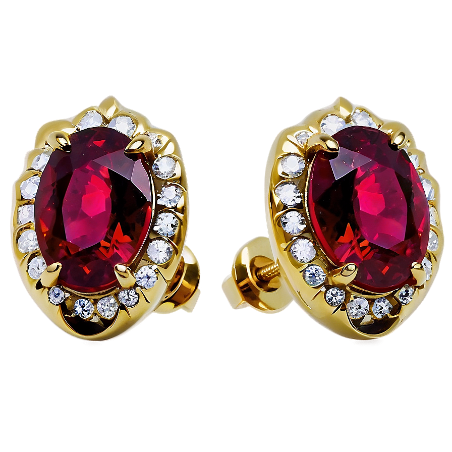 Ruby Red Earring Png Mbv