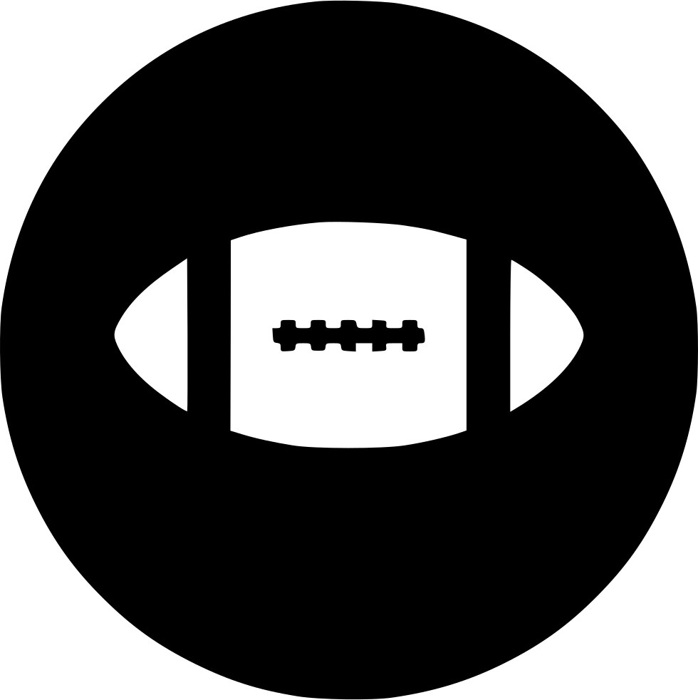 Rugby Ball Icon Silhouette