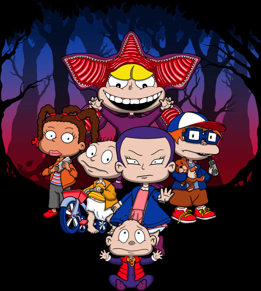 Rugrats Characters Nighttime Adventure