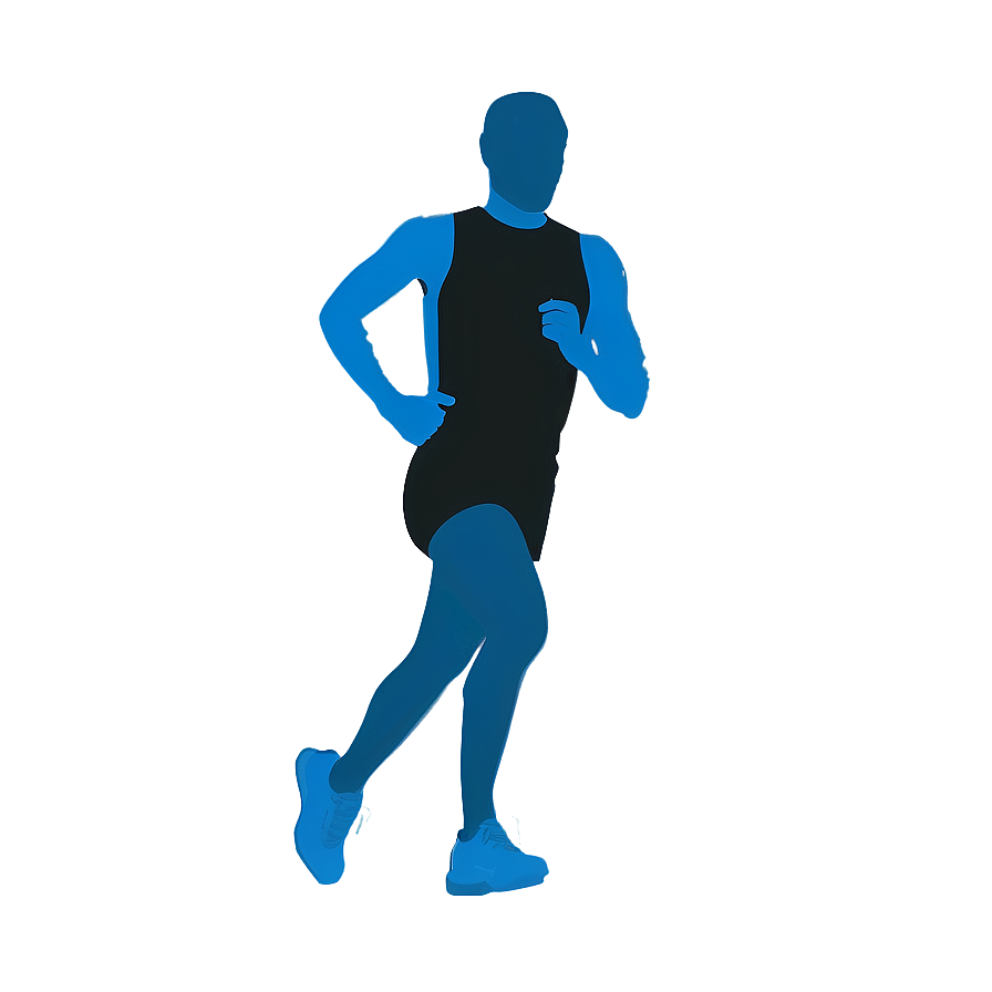 Runner's Silhouette At Dawn Png Osw22