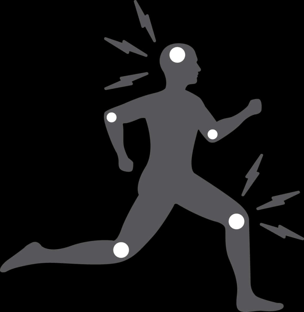 Runner Silhouette Experiencing Pain