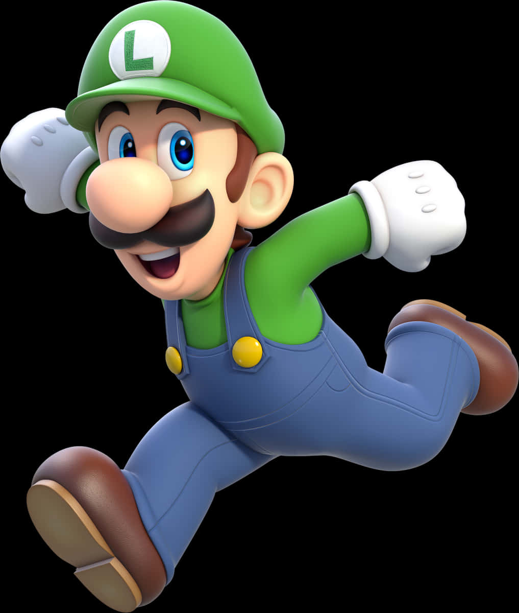 Running Luigi Character Art
