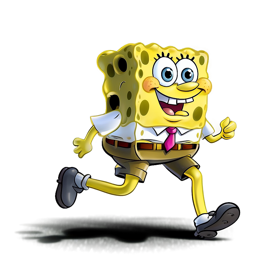 Running Spongebob Cartoon Png 06282024