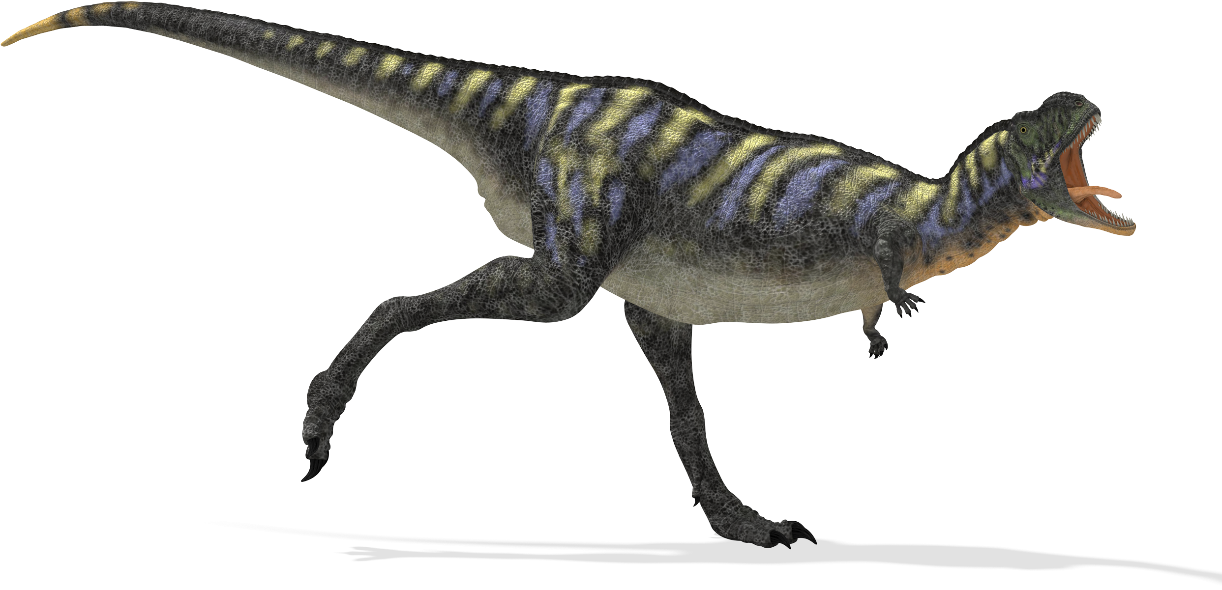 Running Theropod Dinosaur Illustration