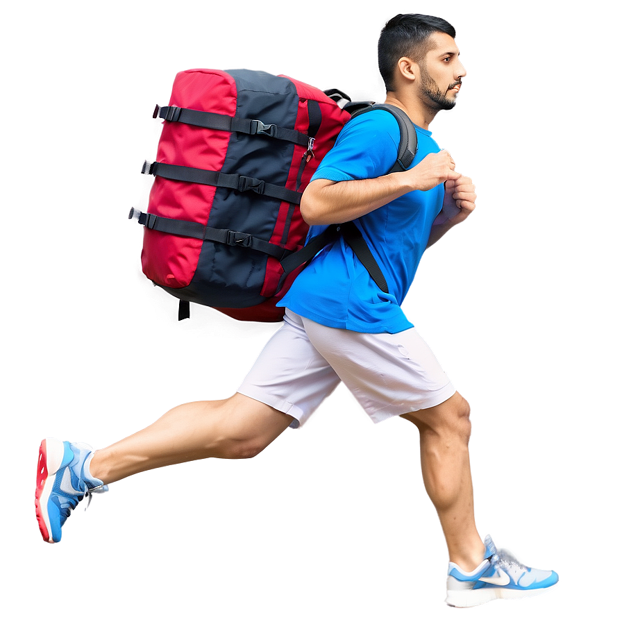 Running With Backpack Png 60