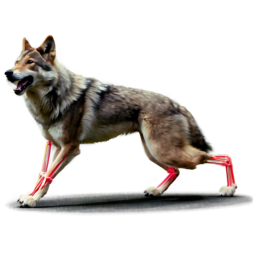 Running Wolf Motion Capture Png 05032024