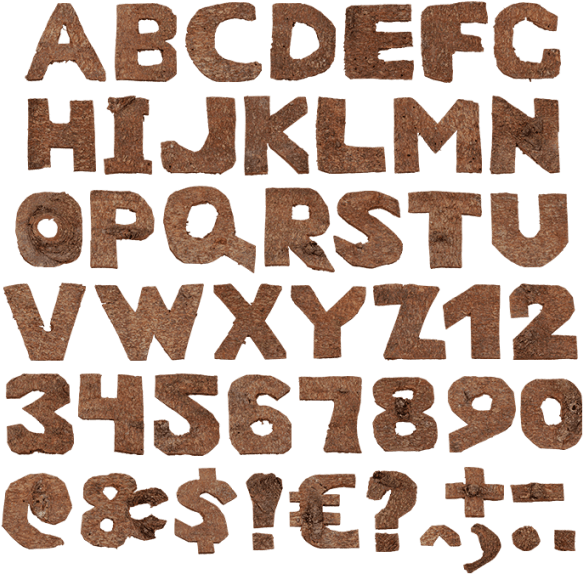 Rustic Alphabet Numbers Symbols