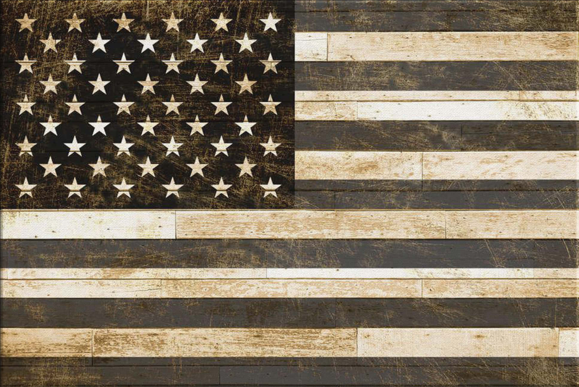 Rustic American Flag Wooden Texture