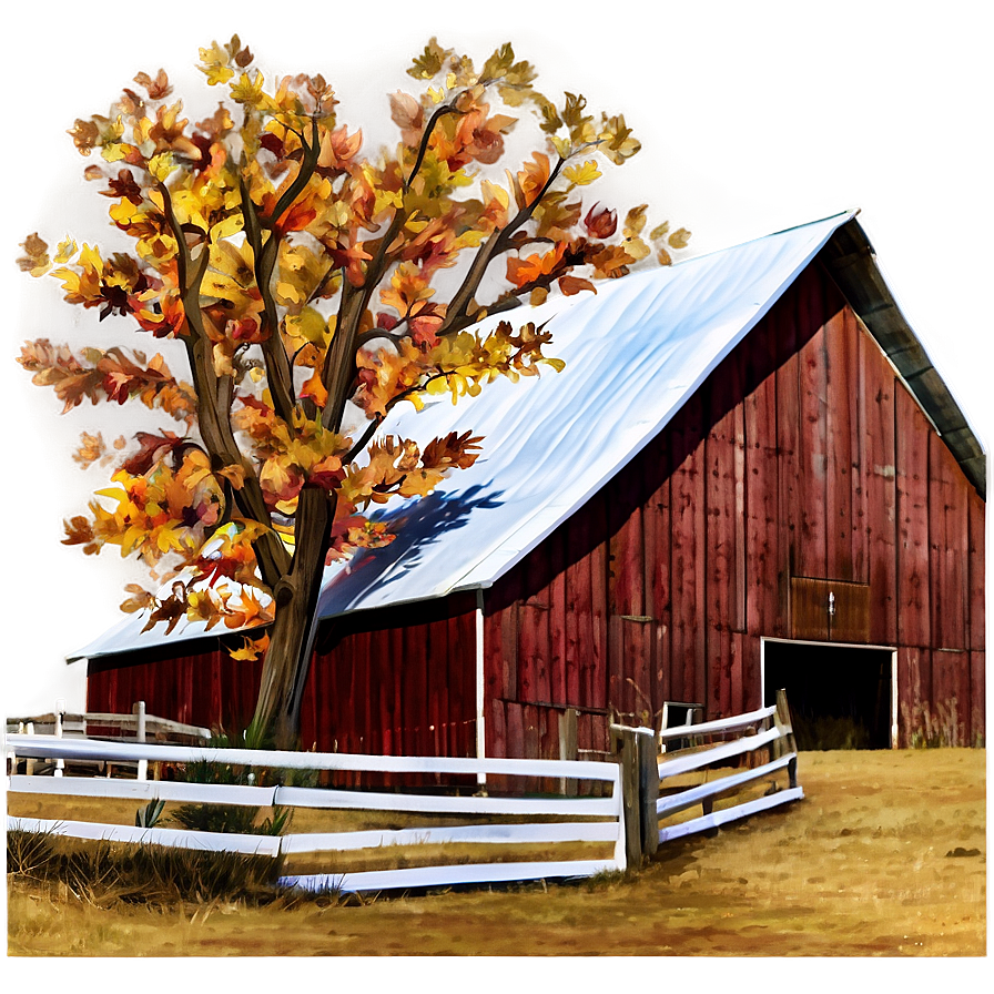 Rustic Autumn Barn Png Odc