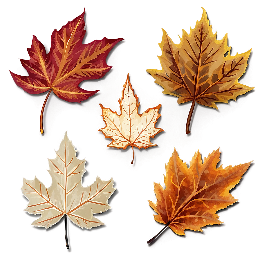 Rustic Autumn Leaves Png Hdq