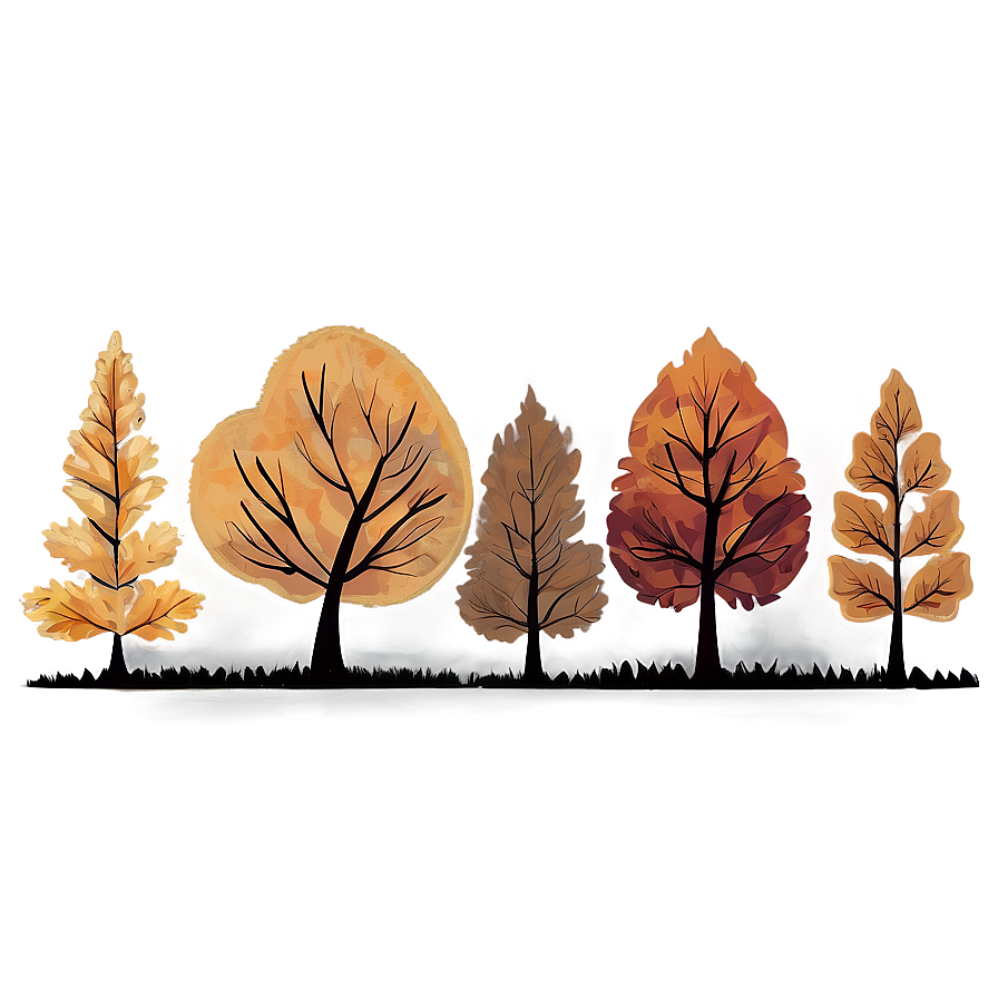 Rustic Autumn Trees Scene Png Dlt56