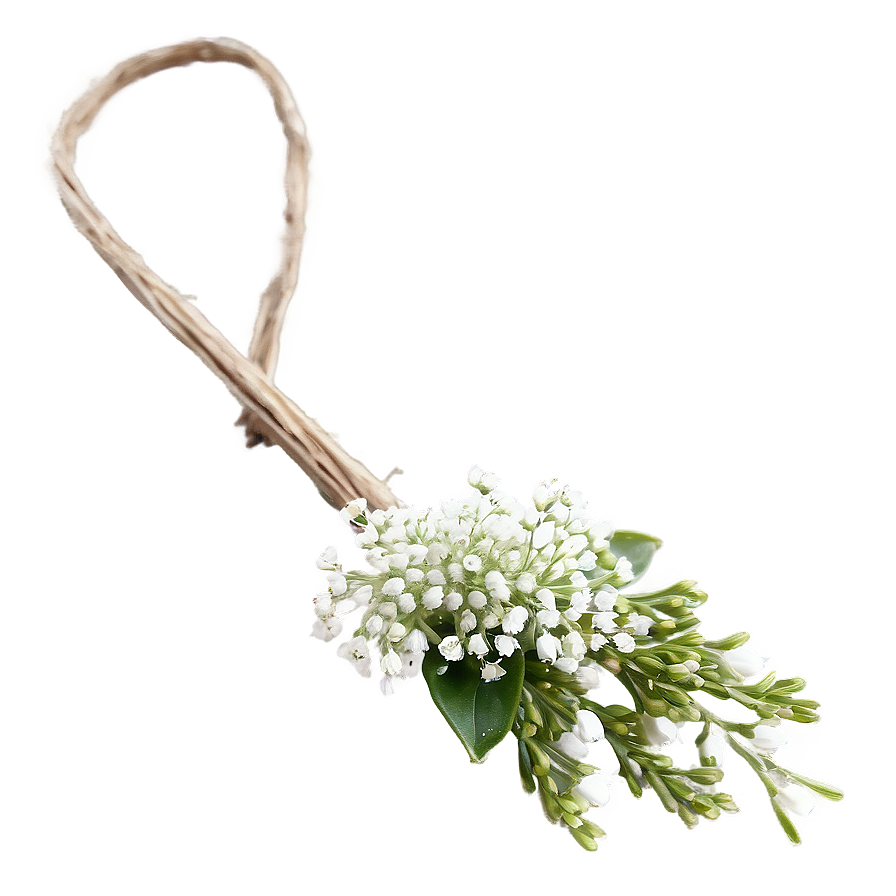 Rustic Baby's Breath Boutonniere Png Ehx51