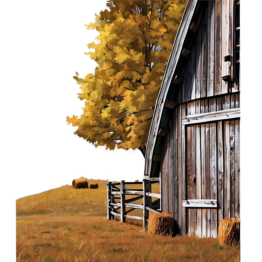 Rustic Barn In Autumn Png 47