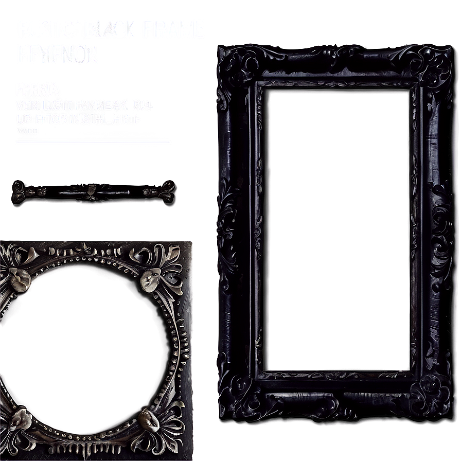 Rustic Black Frame Png 69