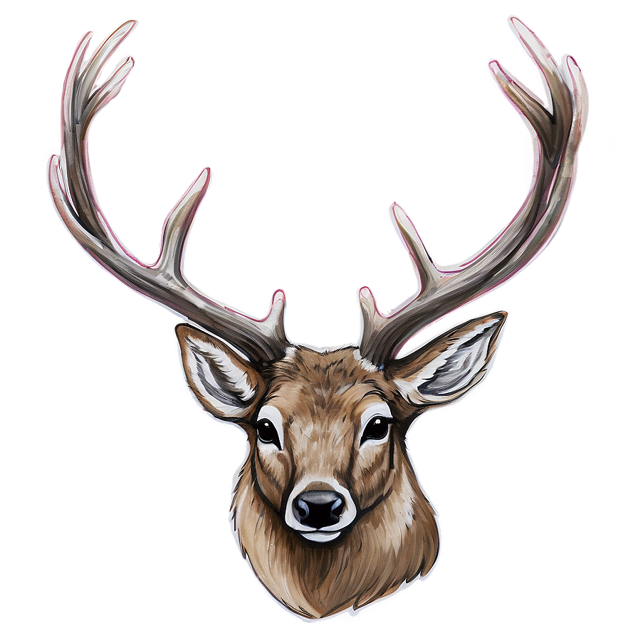 Rustic Buck Sketch Png 26