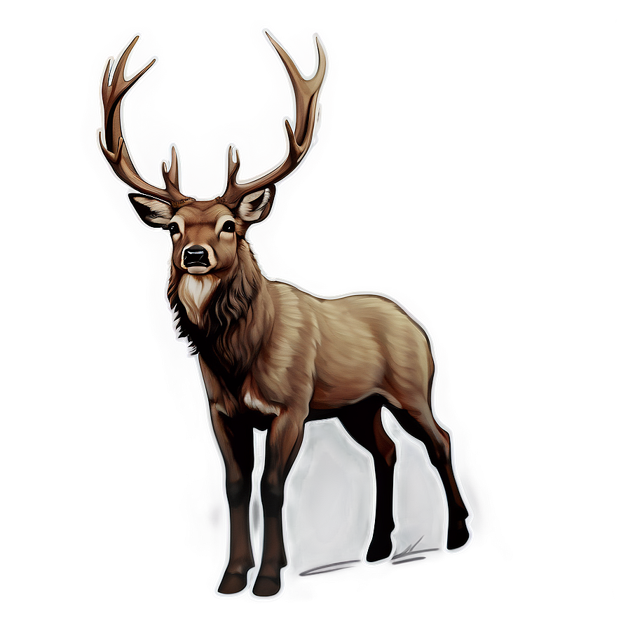 Rustic Buck Sketch Png 98