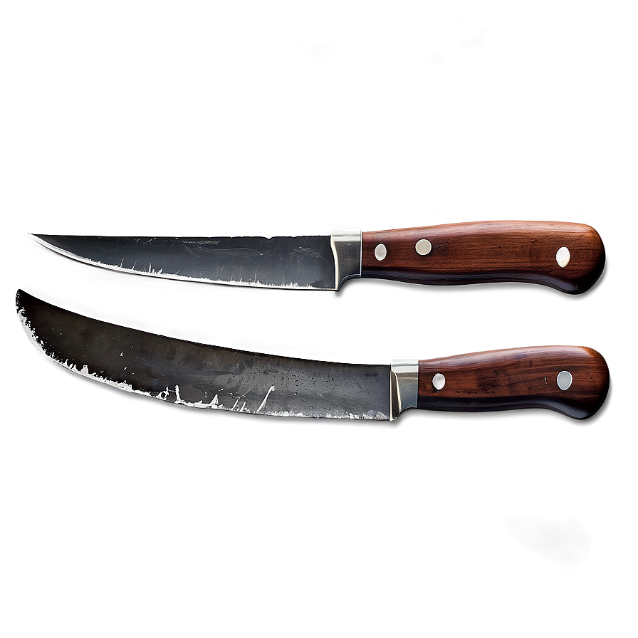 Rustic Butcher Knife Art Png Pkk40