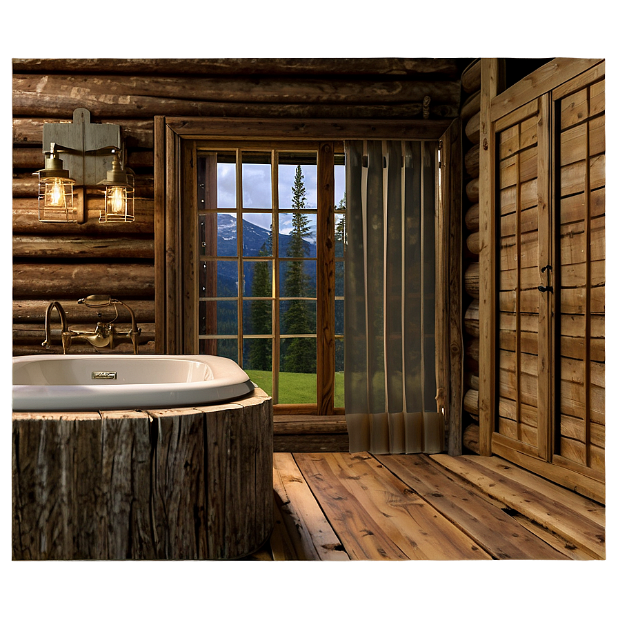 Rustic Cabin Bathroom Png Ryr