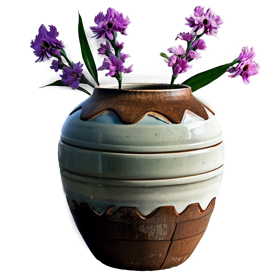 Rustic Ceramic Flower Vase Png Qcq