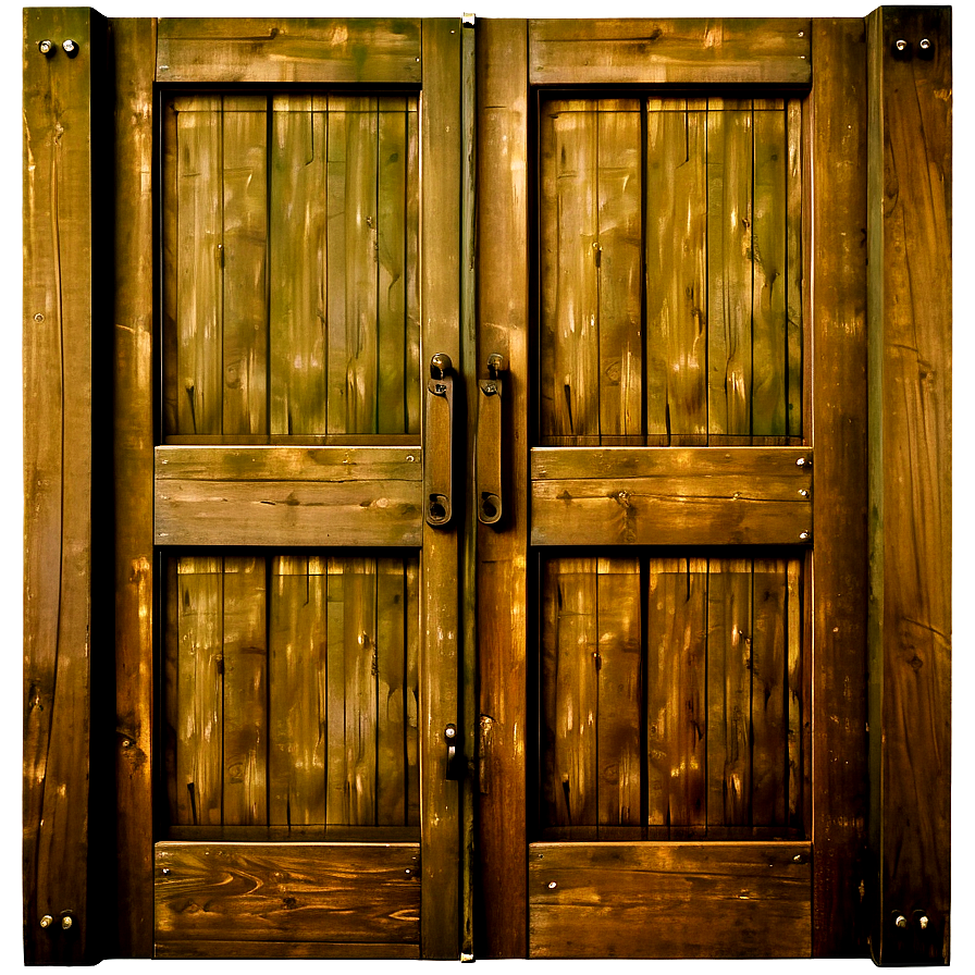 Rustic Closed Door Illustration Png 06292024