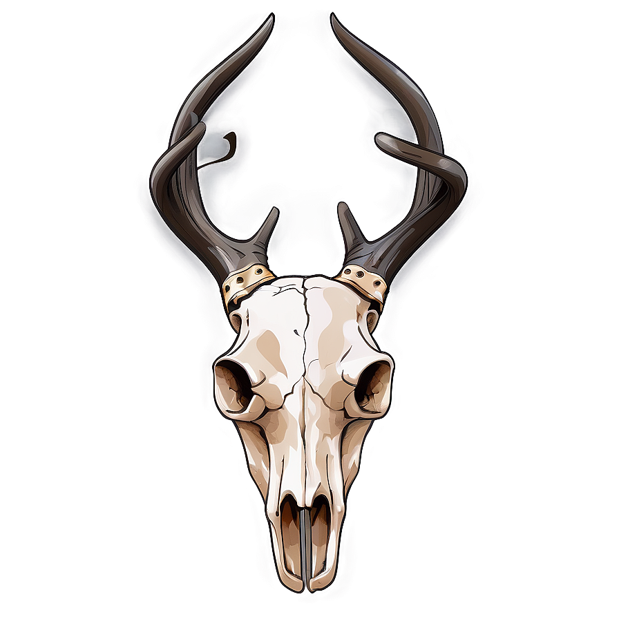 Rustic Deer Skull Design Png Kqc