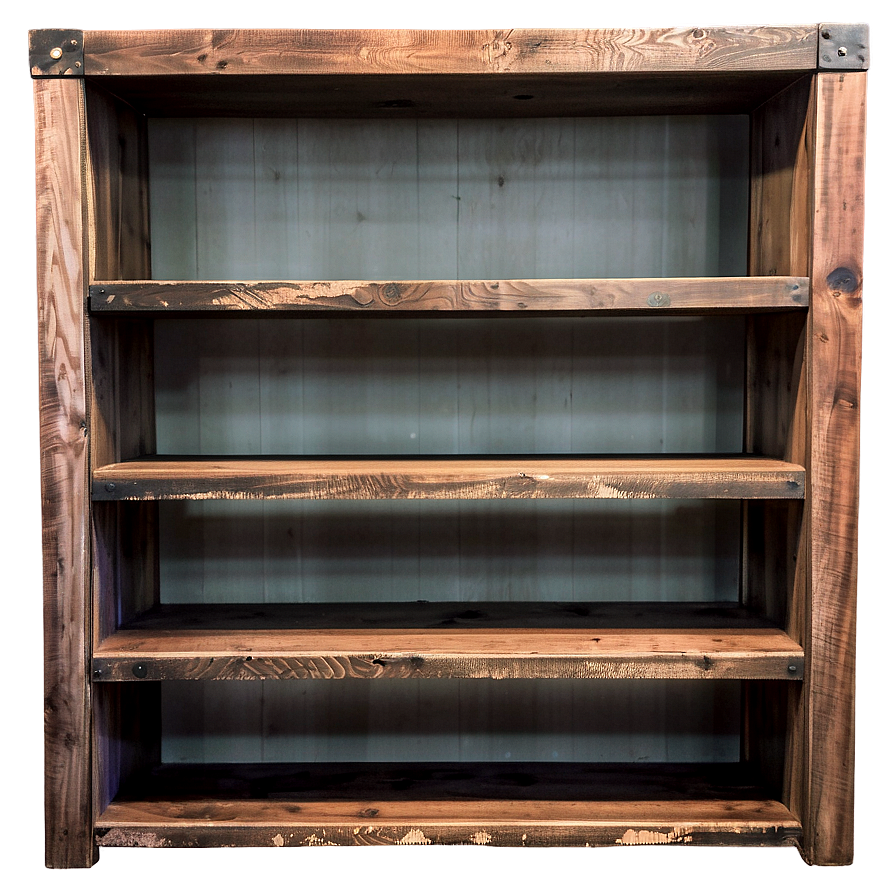 Rustic Empty Bookshelf Png 33