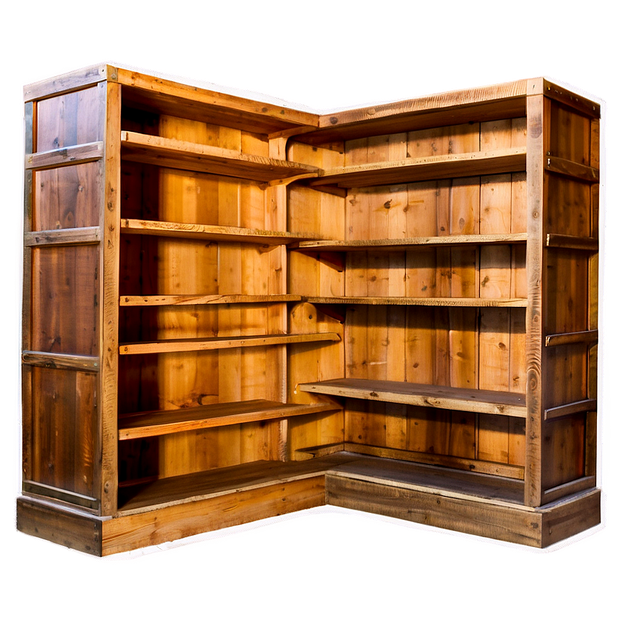 Rustic Empty Bookshelf Png Vyw