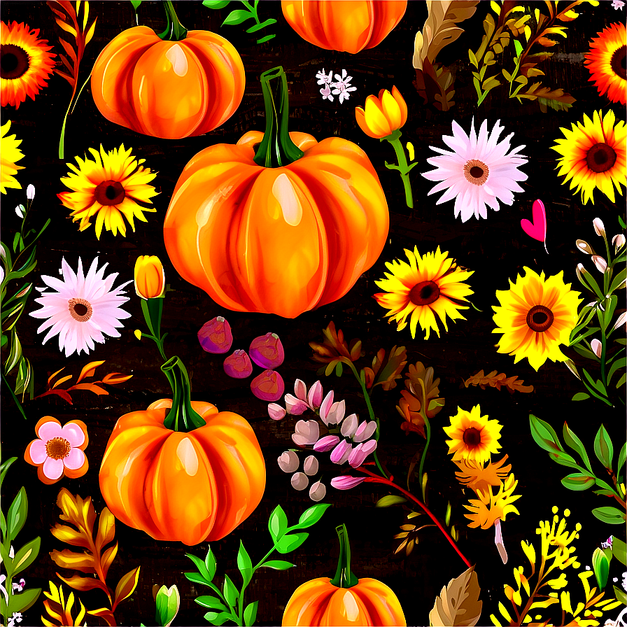 Rustic Fall Flowers Png 06272024