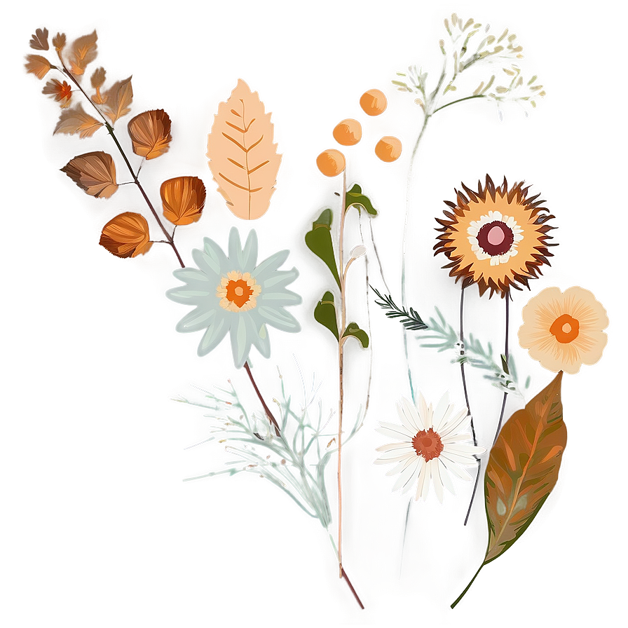 Rustic Fall Flowers Png Wdq61