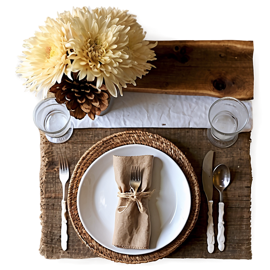 Rustic Fall Table Setting Png Uur