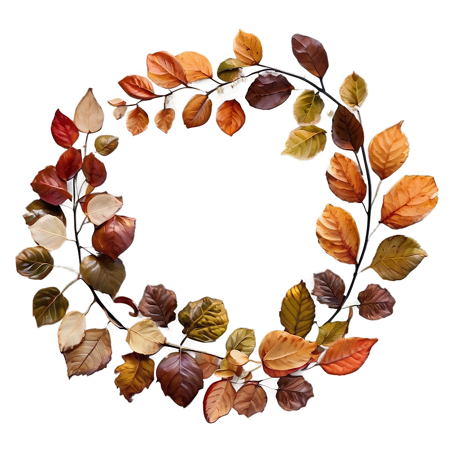 Rustic Fallen Leaves Arrangement Png Vwf