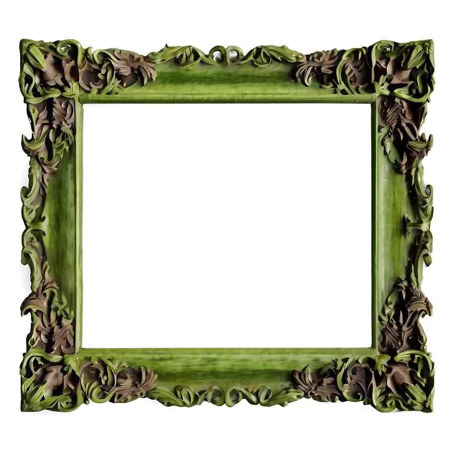 Rustic Green Frame Png 06262024