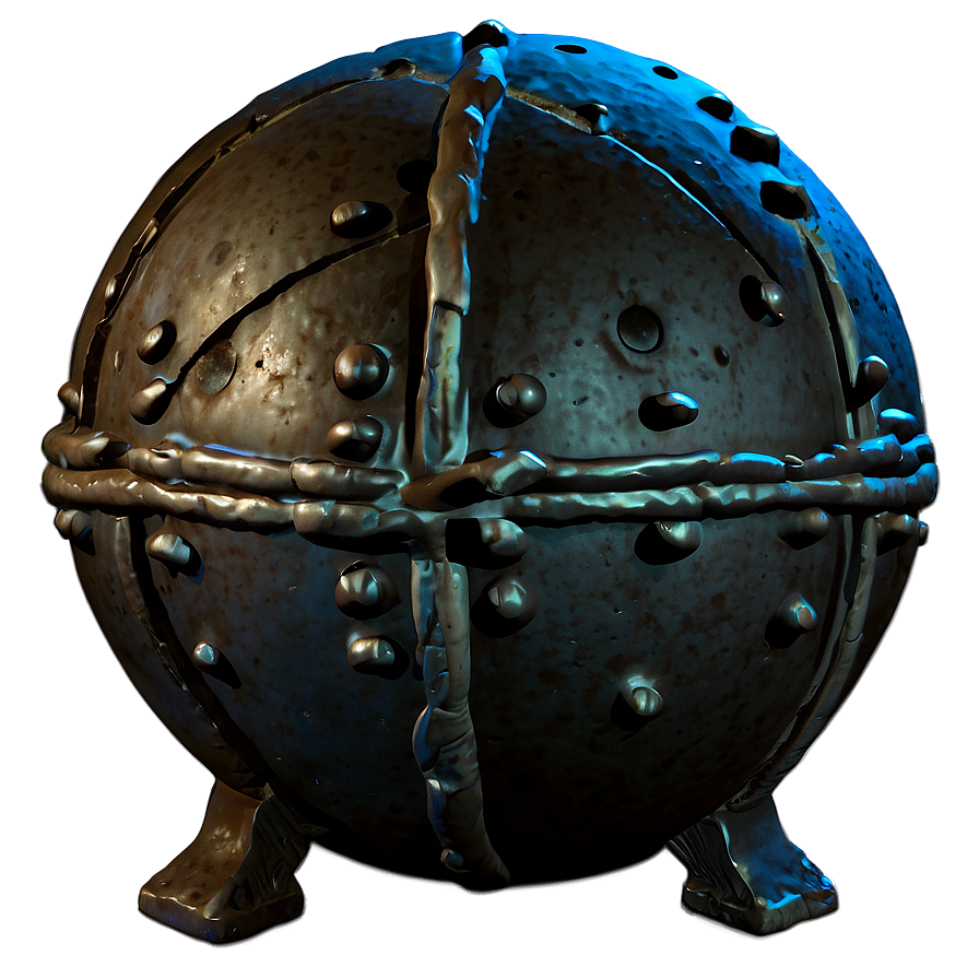 Rustic Iron Cannonball Png 4