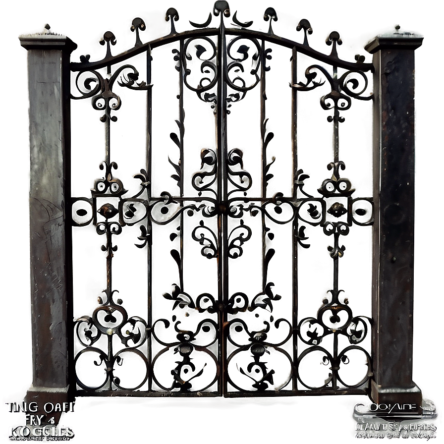 Rustic Iron Gate Png 05242024