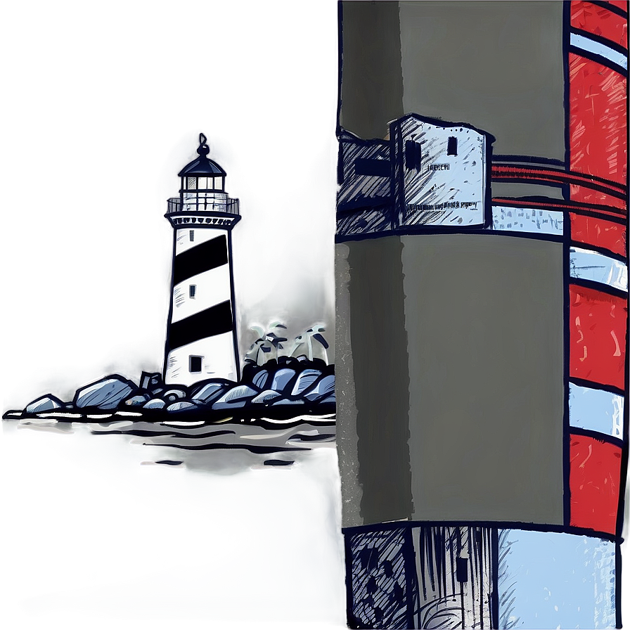 Rustic Lighthouse Drawing Png Wdn16