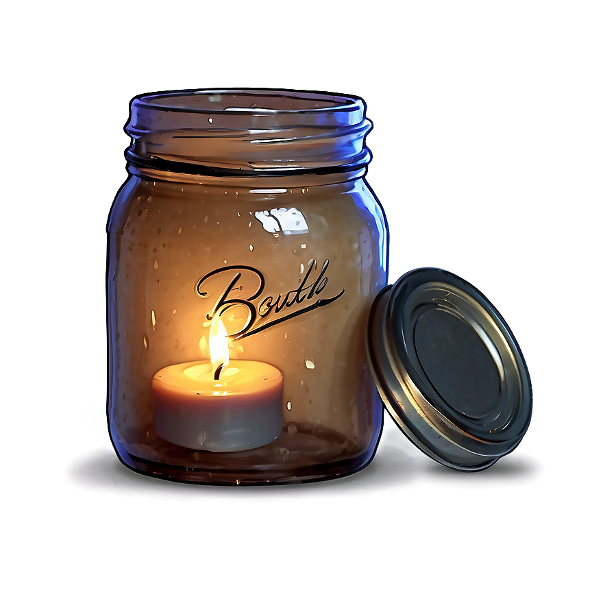 Rustic Mason Jar Candle Png 92