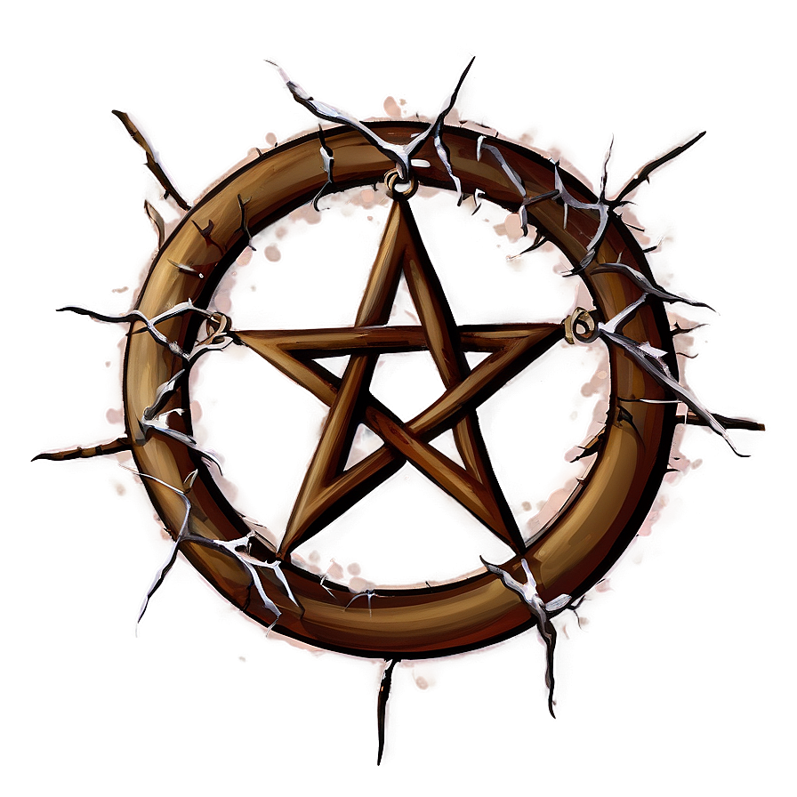 Rustic Pentagram Representation Png Qwu58