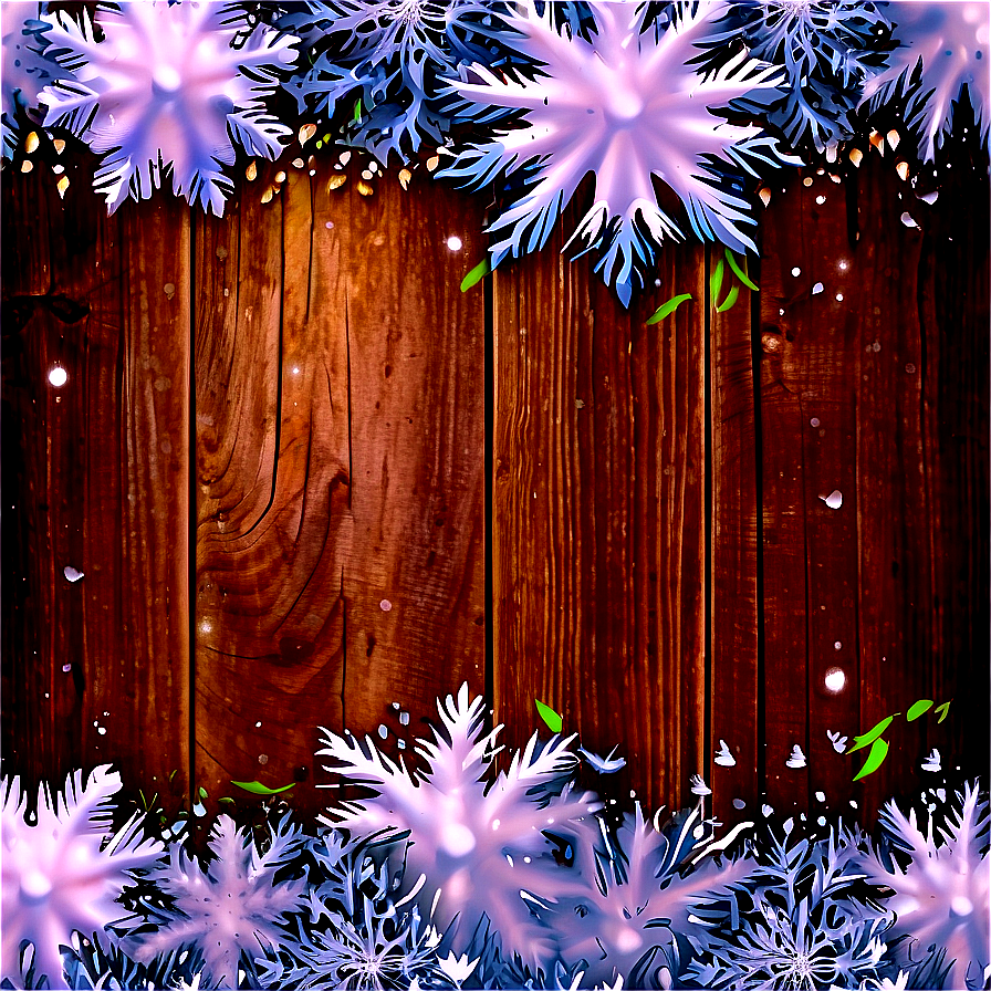 Rustic Snow Border Png 06282024