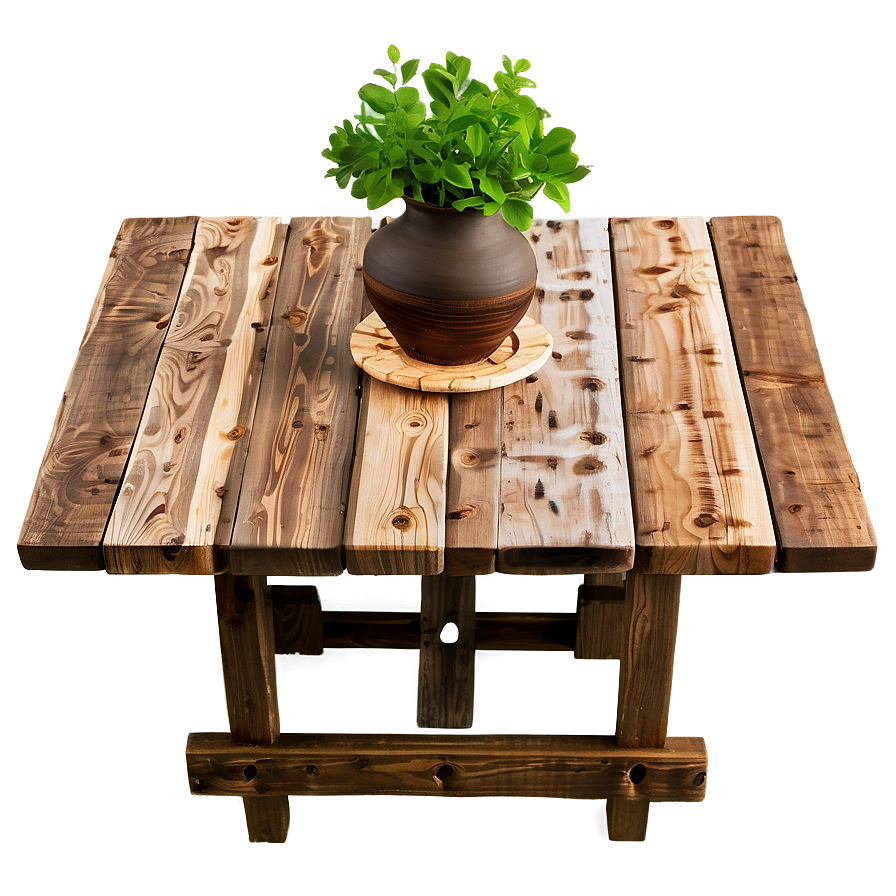 Rustic Table Top View Png 06262024