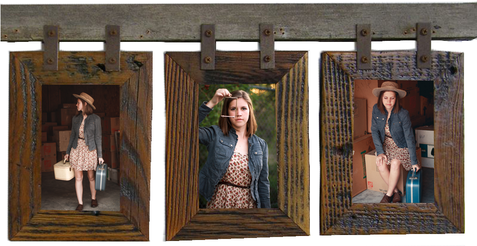 Rustic Triptych Photo Frames