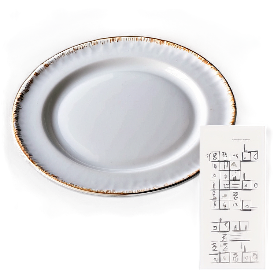 Rustic White Plate Png 34