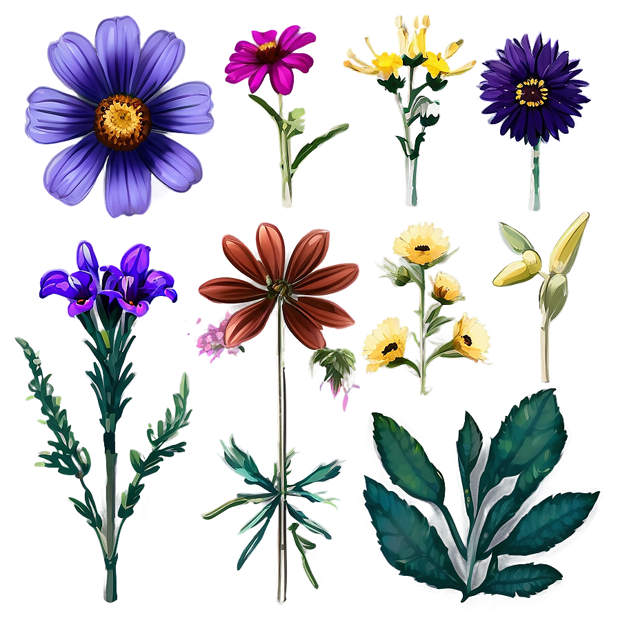 Rustic Wildflower Collection Png 06252024