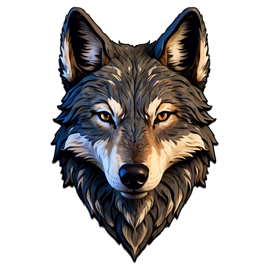 Rustic Wolf Head Farmhouse Decor Png 65