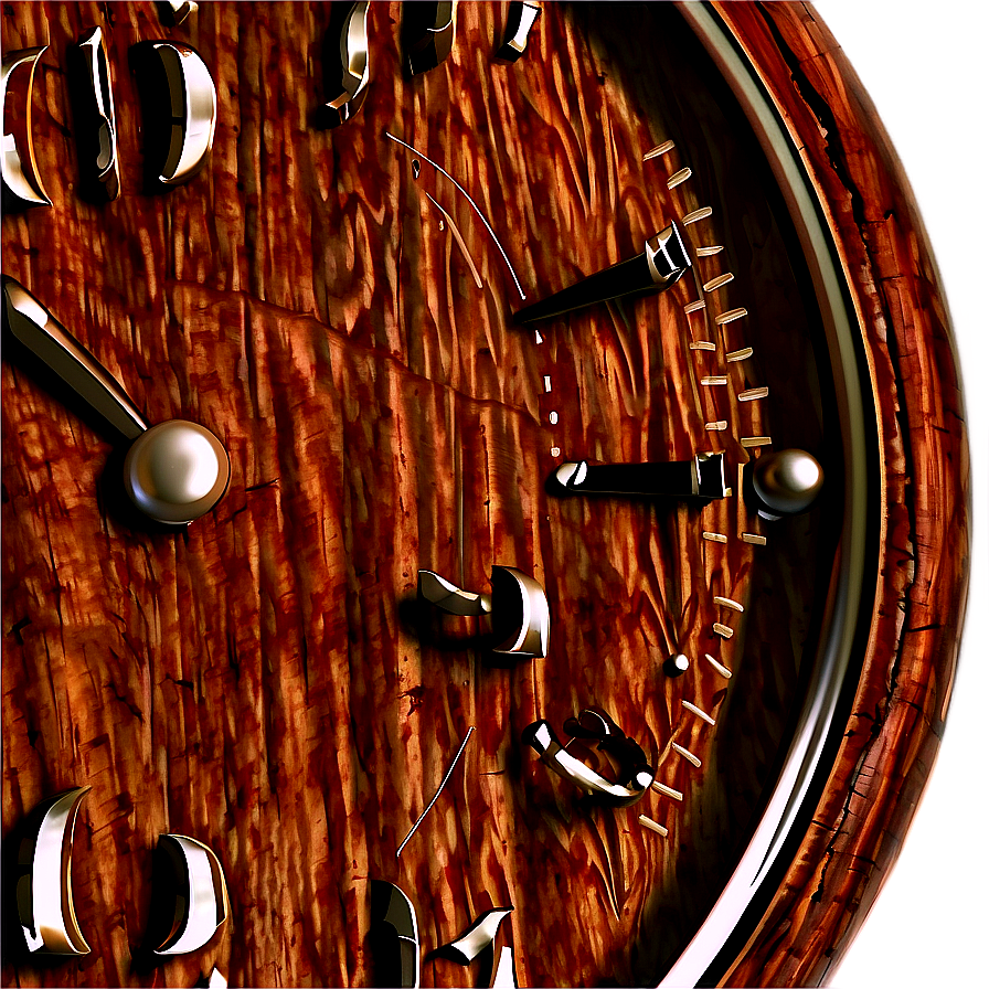 Rustic Wooden Clock Png 57