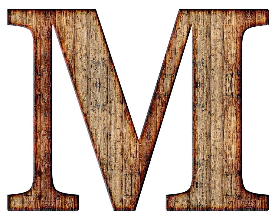 Rustic Wooden Letter M